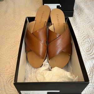 Talbots Hannah X Cross Sandals in Havana Tan